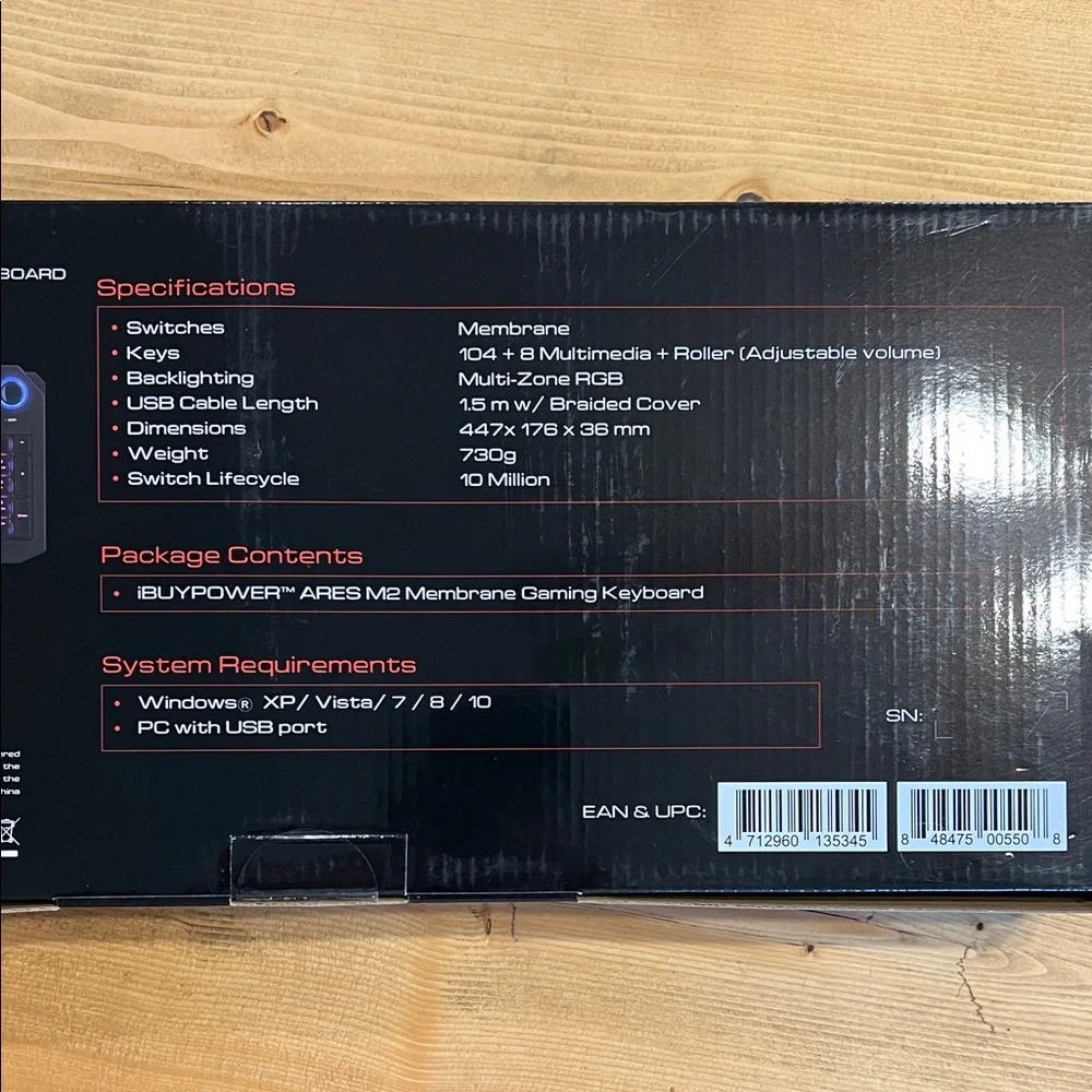 Ares M2 Gaming Keyboard - Black
